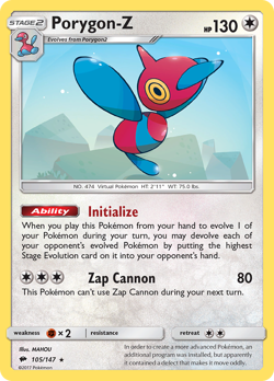 Pokemon Burning Shadows Holo Porygon-Z 105/147 Holo R NM - Image 2