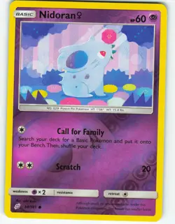 Nidoran - Reverse Holo - 54/181 Team Up - Pokemon TCG - 2019 - Image 1
