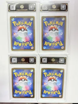 4x Japanese Pokemon TCG TOC 9.5/9 Pikachu Holo Graded Cards AB78 - Image 2