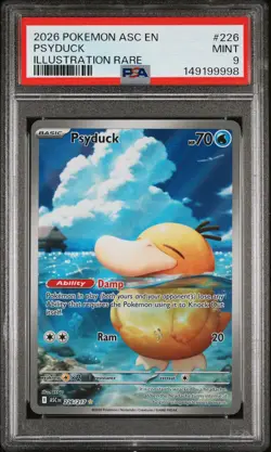 2026 POKEMON ASC EN-ASCENDED HEROES ILLUSTRATION RARE #226 PSYDUCK PSA 9 - Image 1