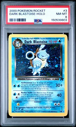 2000 POKEMON ROCKET #3 DARK BLASTOISE-HOLO PSA 8 - Image 1