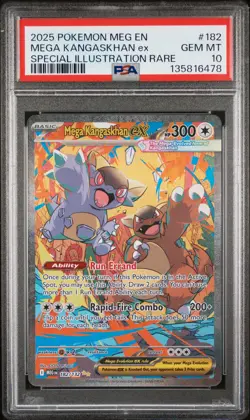 2025 POKEMON MEGA EVOLUTION SPECIAL ILLUSTRATION RARE MEGA KANGASKHAN EX PSA 10 - Image 1