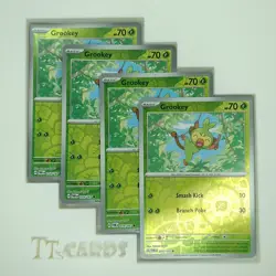Grookey 014/167 REVERSE HOLO x4 Playset 4x Pokemon S&V Twilight Masquerade TWM - Image 1