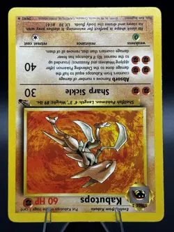 Kabutops 24/62 Fossil Unlimited - Non Holo Rare- WOTC - MP - Pokemon Vintage - Image 2