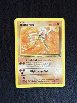 Hitmonlee 22/62 Fossil Regular Rare Non-Holo Pokemon English MP - Image 1