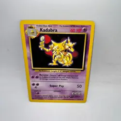 Kadabra 32/102 Uncommon Base Set Unlimited Pokemon Moderately Played - Image 1
