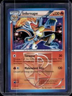 2013 Pokemon Black & White Plasma Storm Infernape #17/135 - Image 1