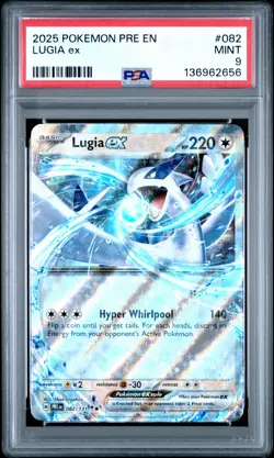 2025 POKEMON PRE EN-PRISMATIC EVOLUTIONS #082 LUGIA EX PSA 9 - Image 1