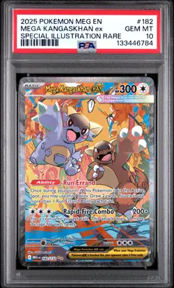 2025 POKEMON MEGA EVOLUTION SPECIAL ILLUSTRATION RARE MEGA KANGASKHAN EX PSA 10 - Image 1