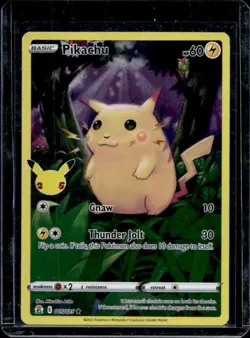 2021 Pokemon SWSH Celebrations Pikachu Holo #005/025 - Image 1