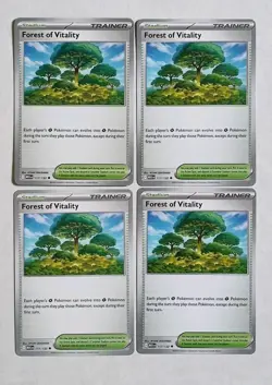 Pokemon TCG 4X Forest Of Vitality 117/132 - Mega Evolution Playset NM - Image 1