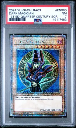 2024 YU-GI-OH! RA03-QUARTER CENTURY BONANZA SECRET RARE DARK MAGICIAN PSA 7 - Image 1