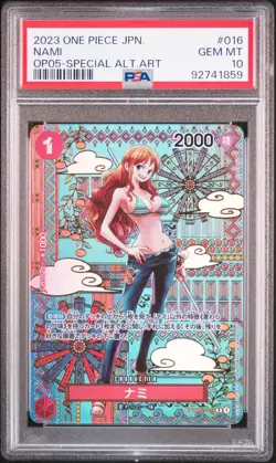 2023 ONE PIECE JPN AWAKENING OF THE NEW ERA SPECIAL ALT ART #016 NAMI PSA 10 - Image 1