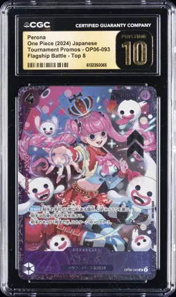 2024 ONE PIECE JAPANESE TOURNAMENT PROMO TOP 8 #OP06-093 PERONA CGC 10 PRISTINE - Image 1
