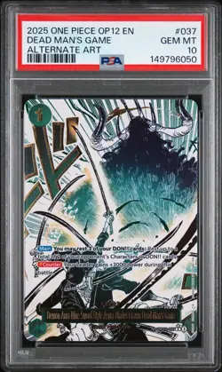 2025 One Piece Legacy Of The Master Dead Man's Game Alternate Art PSA 10 #037 - Image 1