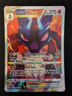 Pokemon TCG Lucario VSTAR SWSH291 Sword & Shield Black Star Promo Holo Near Mint - Image 1
