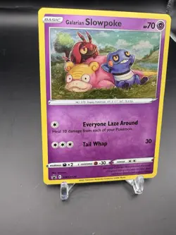 Pokemon Galarian Slowpoke Basic Psychic Holo Card SWSH126 HP 70 Attack 30 - Image 2