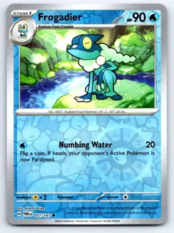 Pokemon Frogadier SV06: Twilight Masquerade TWM Common Reverse Holofoil 057/167 - Image 1