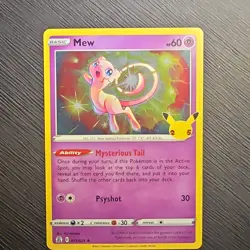 Pokemon Mew Celebrations Holo Rare 011/025 Basic 60 HP Collector's Edition - Image 1