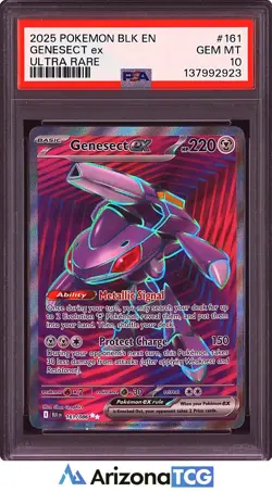 Pokemon 2025 Genesect ex 161/086 Ultra Rare Black Bolt GEM MINT PSA 10 - Image 1