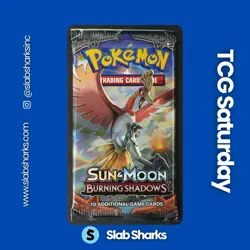 2017 POKEMON SUN & MOON BURNING SHADOWS SEALED BOOSTER PACK HO-OH ART - Image 1