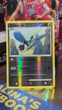 Pokemon TCG 2009 Chatot 95/147 Supreme Victors Reverse Holo - Image 1