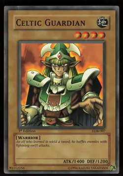 Celtic Guardian LOB-007 1st Edition Super Rare GLOSSY YU-GI-OH - Image 1