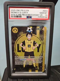PSA 10 Monkey.D.Luffy (BVB x One Piece Campaign) ST13-003 Matchday Promo - Image 1