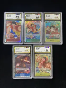 2024 Bandai One Piece Chinese Monkey D. Luffy #OP07-109 SR PGS 10 Lot*5 LU57 - Image 1