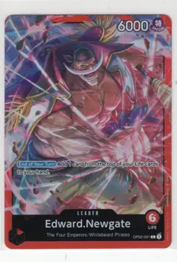 Edward.Newgate OP02-001 Alt Art Leader Foil - One Piece TCG - Near-Mint English - Image 1