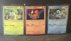 Pokemon Charmander Bulbasaur Squirtle Complete 3 Card Promo Lot- Cosmo Holos - Image 1