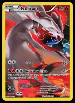 Reshiram XY74 Holo Full Art Black Star Promo Pokemon Card - Image 1