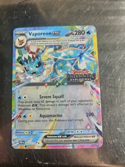 Pokemon Vaporeon EX Promo-Stamped Prismatic Evolutions Card 023/131 - Image 1