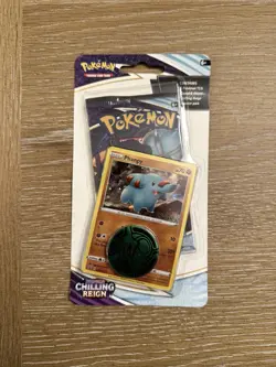 Pokemon Sword & Shield Chilling Reign Booster Pack with Phanpy Promo Card & Coin - Image 1