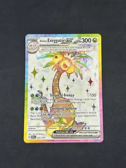 Pokemon TCG Alolan Exeggutor EX 225/191 Surging Sparks Ultra Rare Holo Card NM - Image 1