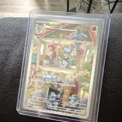 Pokemon Machoke 177/165 Scarlet & Violet 151 Illustration Rare Holo 100 HP Card - Image 1