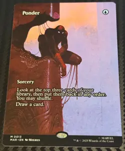 Ponder (Borderless) 13 Marvel Universe Eternal-Legal Magic: The Gathering NM - Image 1