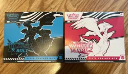 Pokemon White Flare & Black Bolt Elite Trainer Box Set (2) Sealed - Minor Tear - Image 1