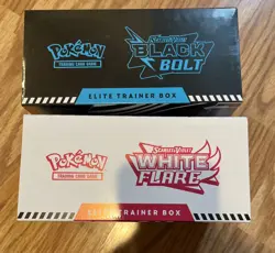 Pokemon White Flare & Black Bolt Elite Trainer Box Set (2) Sealed - Minor Tear - Image 5