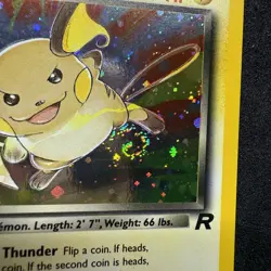 Dark Raichu 83/82 Team Rocket Unlimited Holo Secret Rare & Swirl Vintage Pokemon - Image 3