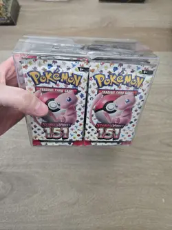 Pokemon 151 Booster Pack Lot – 36x Sealed Booster Packs Includes Display Case - Image 1