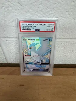 Pokemon TCG 2019 Hidden Fates Articuno GX SV54/SV94 Shiny Holo Rare PSA 10 - Image 1