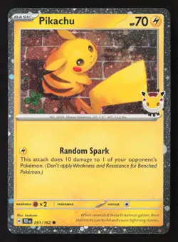 Pikachu (Pokemon Day 2026) Common Holo MCAP 051/162 NM Pokemon TCG - Image 1