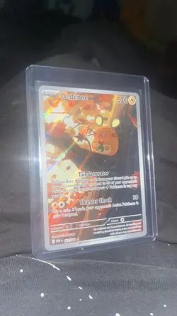 Nintendo Pokemon TCG Dedenne 093/088 Paldean Fates Illustration Rare Holo 70 HP - Image 1