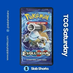 2016 POKEMON XY EVOLUTIONS SEALED BOOSTER PACK BLASTOISE ART - Image 1