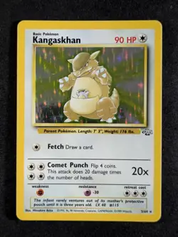 1999 Pokemon KANGASKHAN #5/64 Jungle Unlimited Galaxy Star Holo Rare English - Image 1