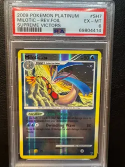 Pokemon Milotic SH7 Supreme Victors Reverse Holo Shiny Holo Rare PSA 2009 - Image 1