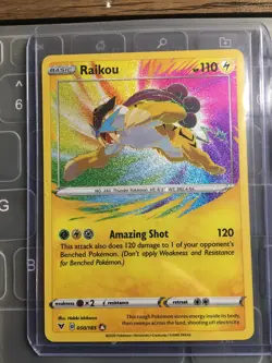Pokemon TCG Vivid Voltage Raikou Amazing Rare 050/185 NM/M Freshly Pulled - Image 1