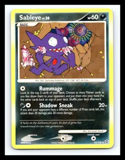 💥 SABLEYE 2007 Pokemon Secret Wonders # 63/132 Non Holo - Image 1