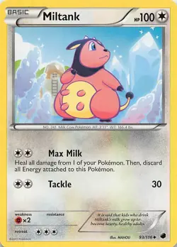 MILTANK 93/116 UC PLASMA FREEZE POKEMON HP - Image 1